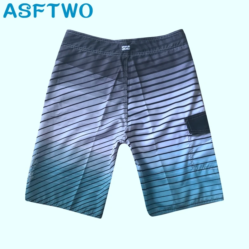 ASFTWO быстросохнущие шорты для серфинга в полоску серые повседневные пляжные шорты для мужчин