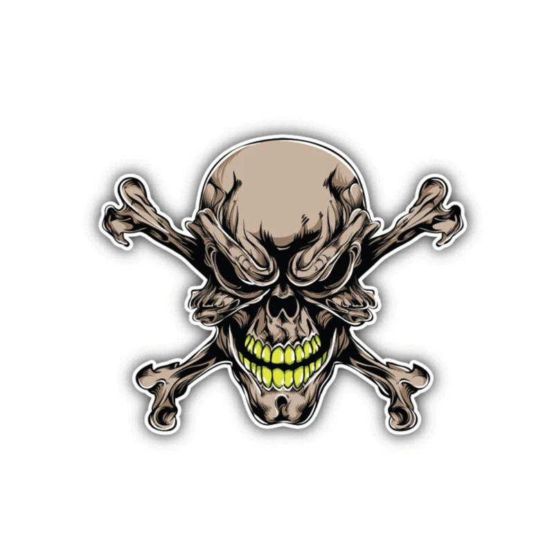 

11CM*8.8CM Accessories Tattoo Skull Motorcycle Helmet Decal PVC Car Sticker 6-1394