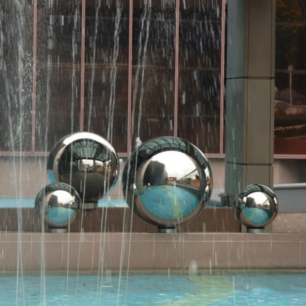 

High brightness shine sphere 304 Stainless Steel Hollow Ball Seamless Mirror Ball Decoration For Xmas Party New Year 19mm~300mm