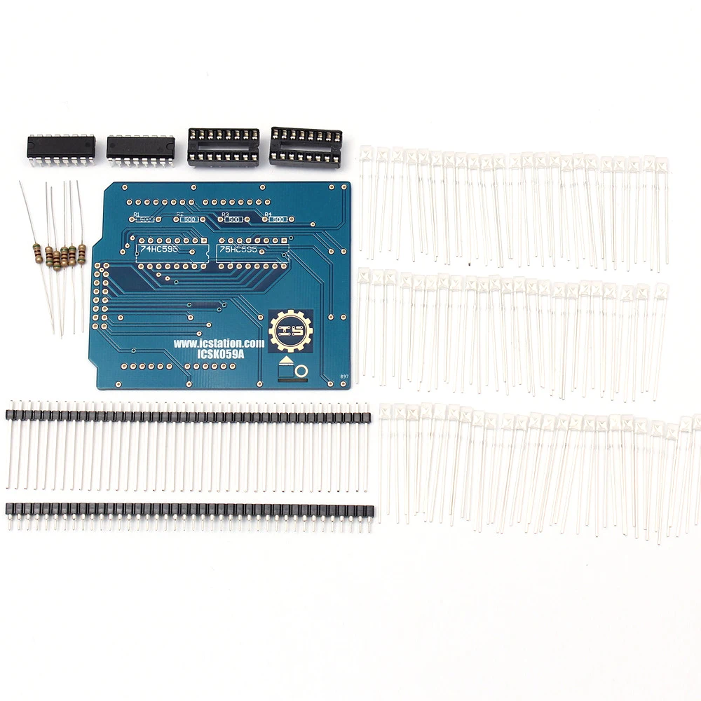For Arduino LED DIY Kit Electronic Suite 4X4X4 Blue LED Light Cube Kit 3D Smart Electronics Led Cube Kit DIY Electronic
