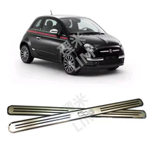 Suitable for FIAT 500 500C Stainless Steel Mirror Surface Scuff Plate Door Sill Cover Trim Car Styling Accessories