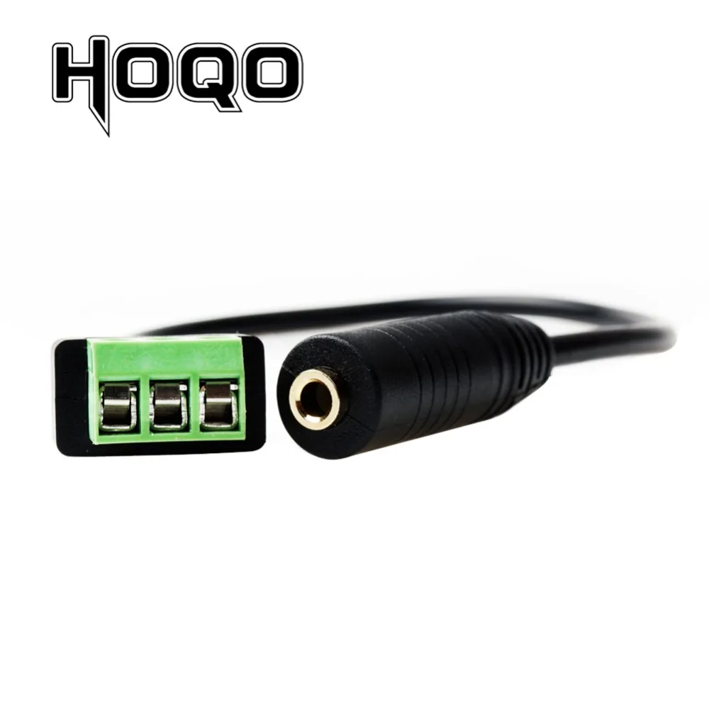 

3-pole 3.5mm jack Female to 3 Pin Screw Connector with Shield audio 3.5 mm jack to Screw Terminal Plug adapter cable
