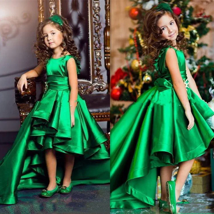 green flower girl dresses wedding