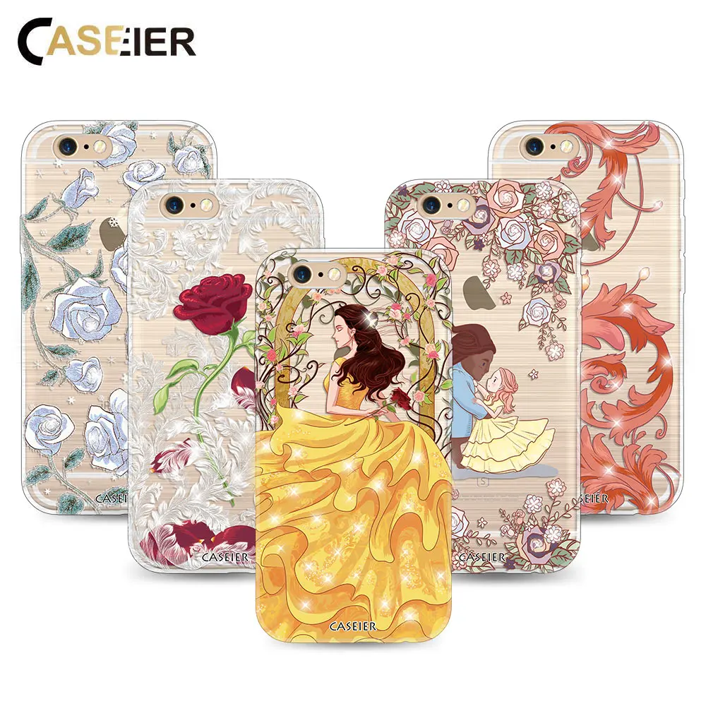 Caseier телефон Стразы чехол для iPhone 7 8 Plus Мягкий силиконовый роскошные чехлы Fundas