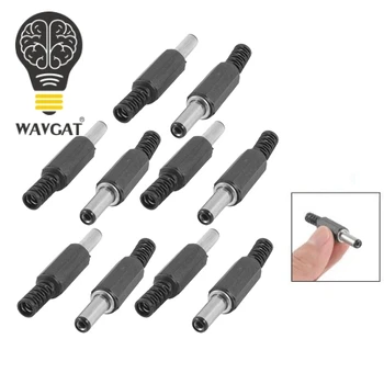

10PCS x Black Plastic Cover 2.1x5.5mm Male DC Power Plug Jack Connector WAVGAT
