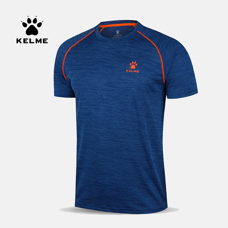 Летняя мужская футболка с коротким рукавом для бега KELME быстросохнущая