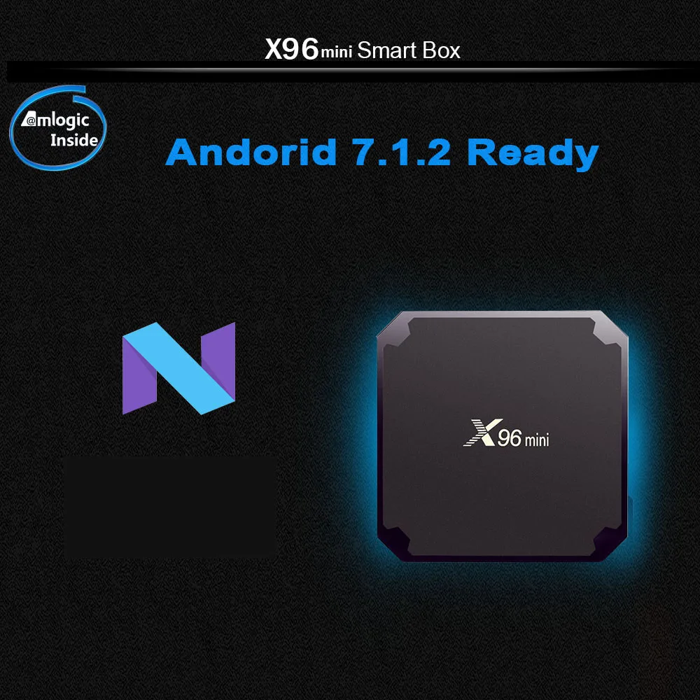 Android 7.1.2 X96 Мини ТВ приставка 2 ГБ 16 ГБ 1 ГБ 8 ГБ ТВ приставка Amlogic S905W четырехъядерный процессор поддержка 4K 2,4 ГГц WiFi X96mini Смарт ТВ приставка pk X96