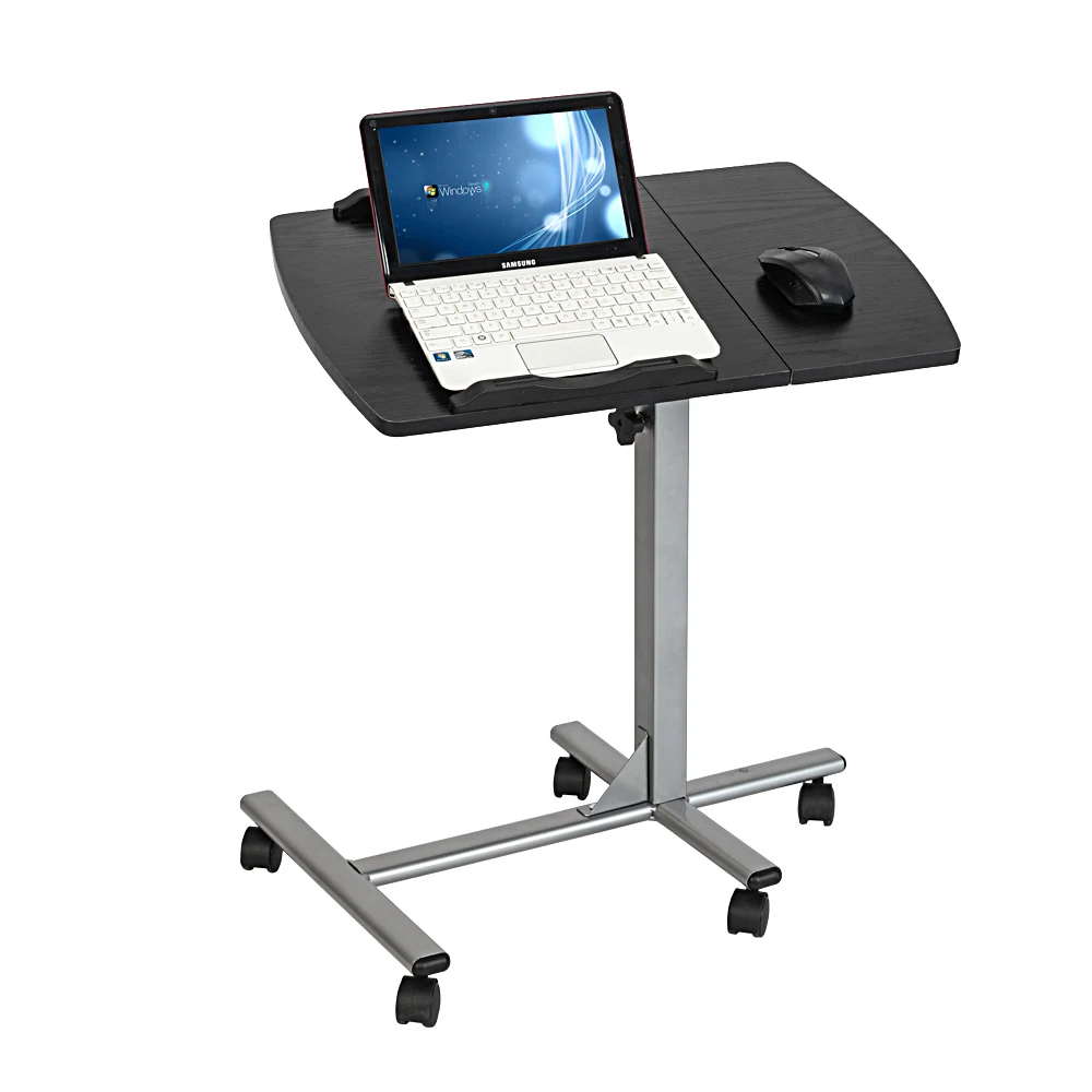 

Five-Wheel Home Use Multifunctional Lifting Removable Computer Desk Black & Silver