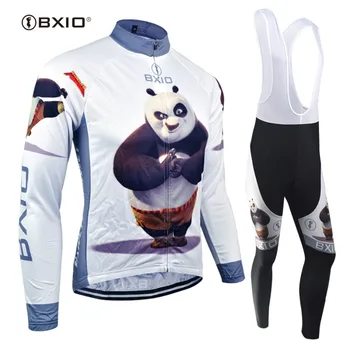 

BXIO 2020 Funny Cycling Jersey Set Pro Team Long Sleeve Bike Clothing Roupas Para Ciclismo Mujer Spring Bicycle Clothes 081