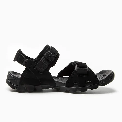 BUVAZIK/летние мужские уличные сандалии; пляжная обувь для отдыха; Вьетнамки; большие размеры 45; все черные повседневные мужские туфли на плоской подошве; дышащая обувь - Цвет: Черный