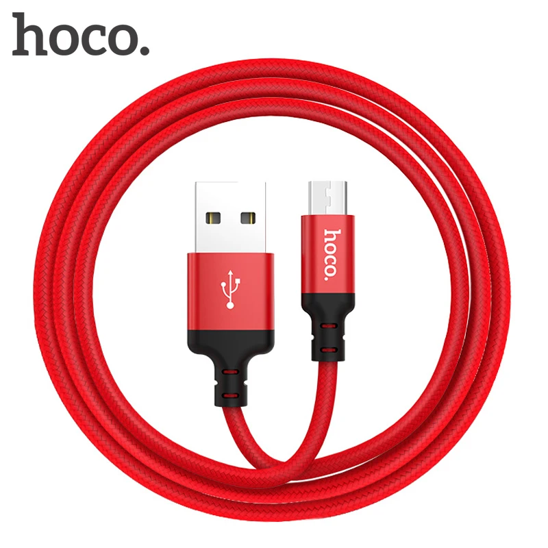 Hoco الهاتف المحمول شاحن كابل usb إلى نوع سريع-c/مايكرو usb/البرق 2a سريع الشحن لكابلات بوك فون سامسونج