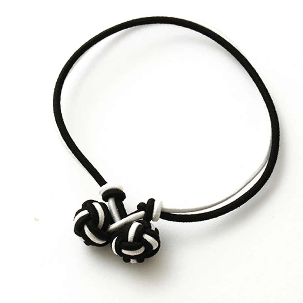 

Jelmoons S25 handmade rope chain elastic black and white 2 colors women bracelets and 2017 new fashion style silk knot cufflinks