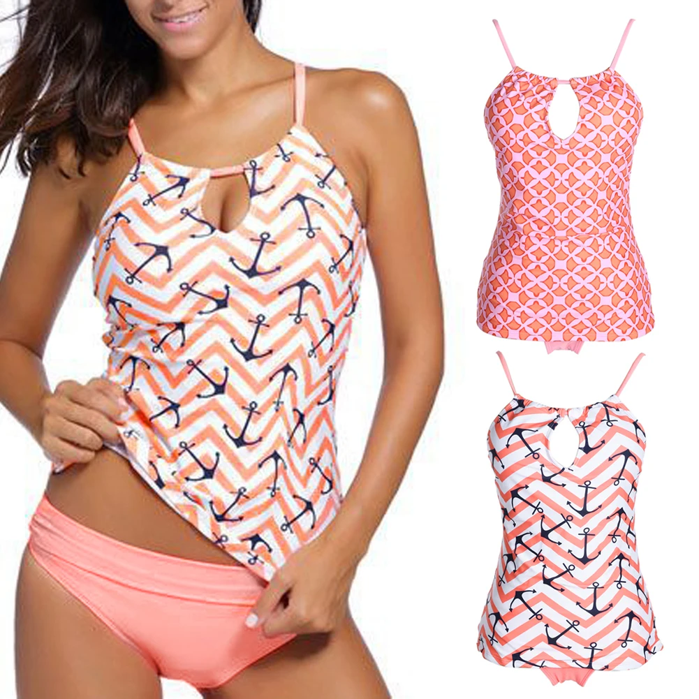 Bikini Women Tankini Plus Size One Piece Swimsuit Push Up Tribal Printed Padded Bikini Set Pink Beachwear Female Bikini Women Tankini Plus Size One Piece Swimsuit Push Up Tribal Printed Padded Bikini Set Pink Beachwear Female