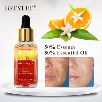 

BREYLEE Neroli Whitening Essential Oil Fade Dark Spots Freckle Removing Speckle Brighten Complexion Moisturizing Face Serum 17ml