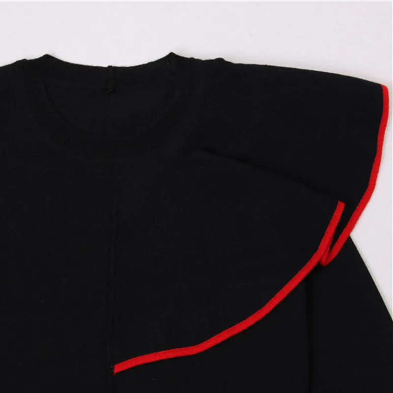 SRUILEE Design Sweet Ruffles Splice Sweater High-End 2018 New Spring Autumn Cute Jumper Women Sweater Pullover Knit Tops Runway SRUILEE Design Sweet Ruffles Splice Sweater High-End 2018 New Spring Autumn Cute Jumper Women Sweater Pullover Knit Tops Runway