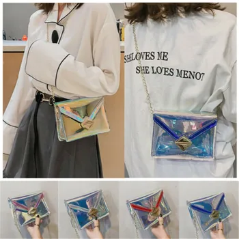 

Women Mini Transparent PVC Plastic Cross body Durable Summer Shoulder Bag