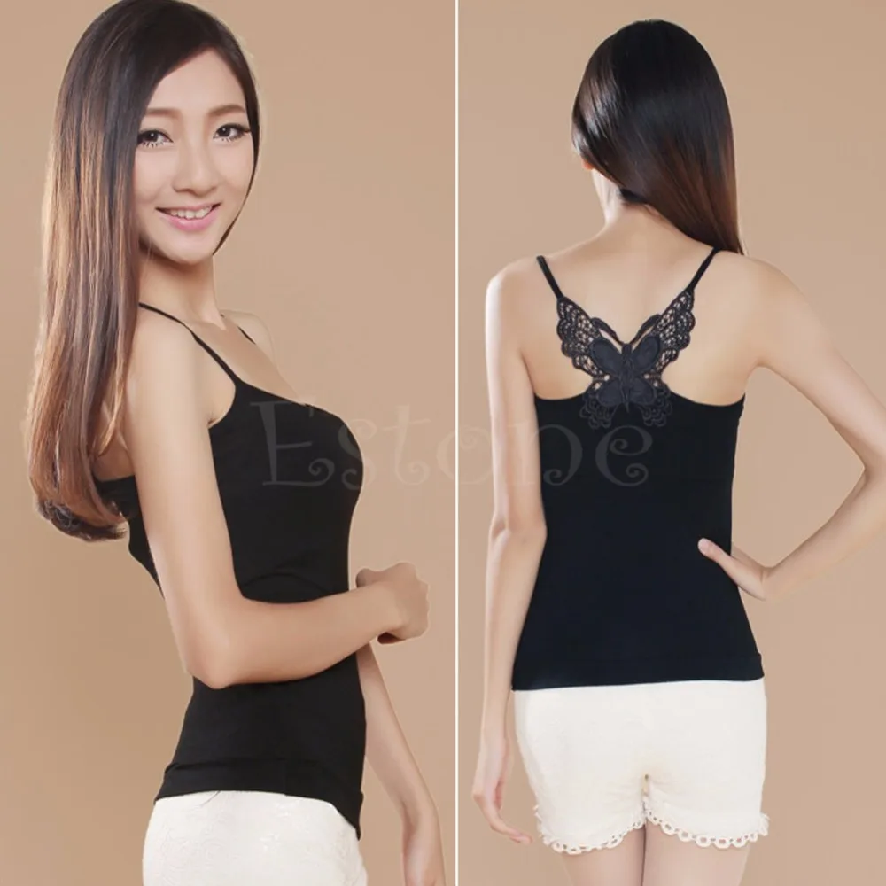 New Sexy Camisole for Women Lace Strap Sleeveless Shirt Vest Blouse Tank Crop Top Female Hollow Large Bow Vest Harness