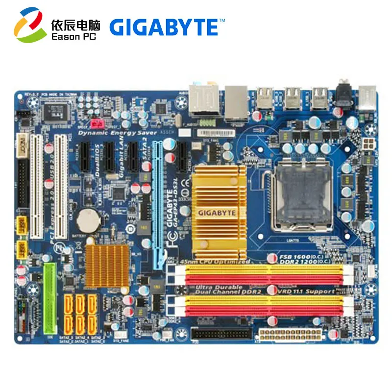 

GIGABYTE GA-EP43-DS3L desktop motherboard LGA775 DDR2 16G ATX