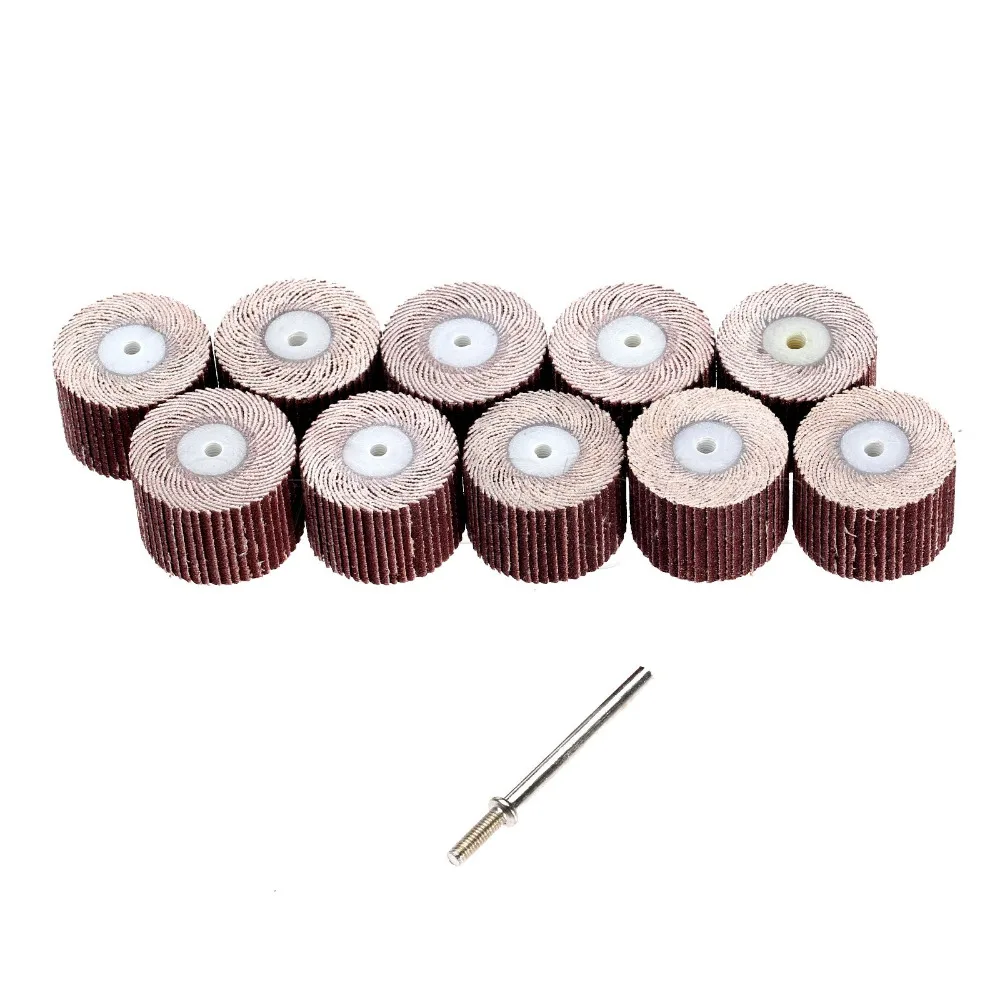 DRELD 10PCS 20mm Sanding Flap Disc Grinding Flap Wheels Brush Dremel
