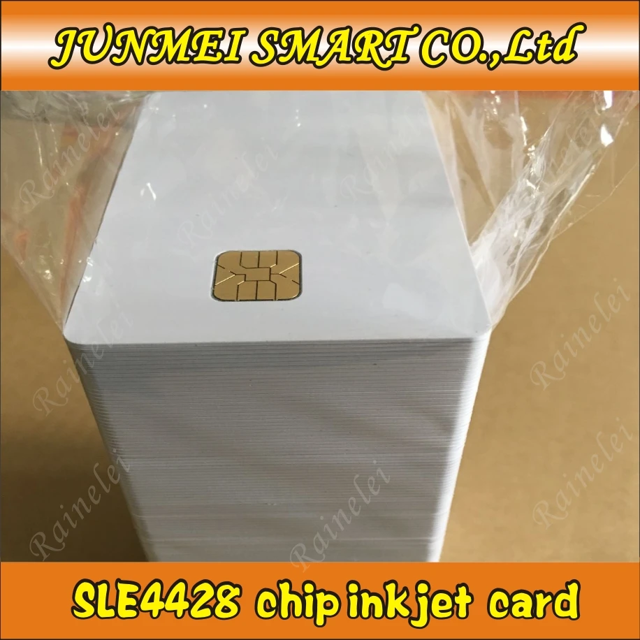 100 шт. ISO7816 ПВХ пустые карты SLE4428 чип 1K контактная IC смарт карта для струйного