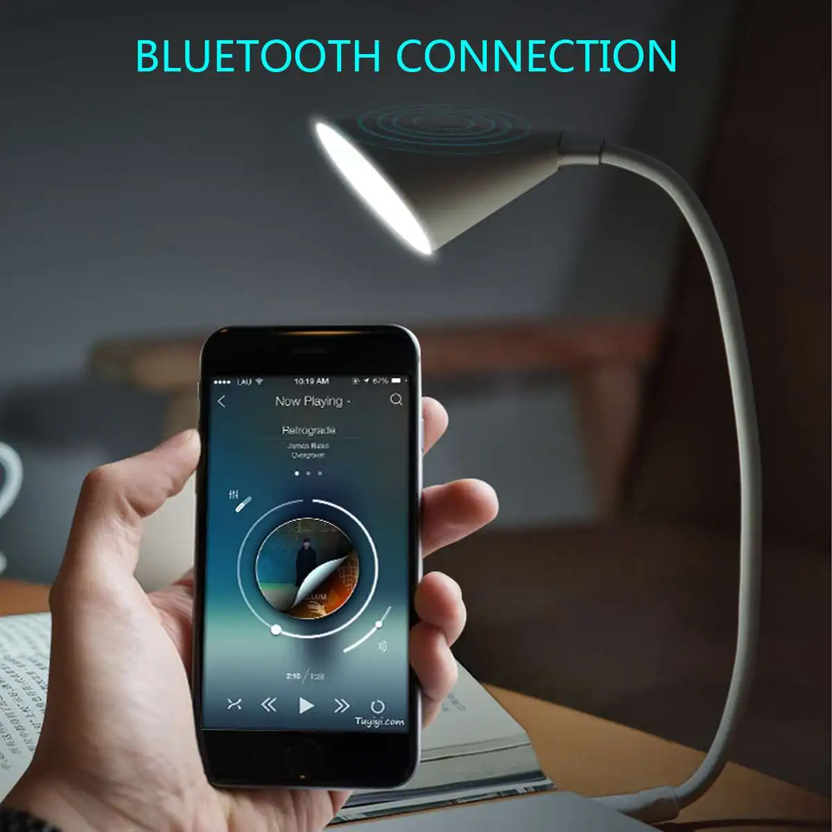 

Adjustable USB Book Lights Portable 360Rotation Speaker Lighting Mini bluetooth Wireless Speaker Sound Desk Lamp Reading Lamp