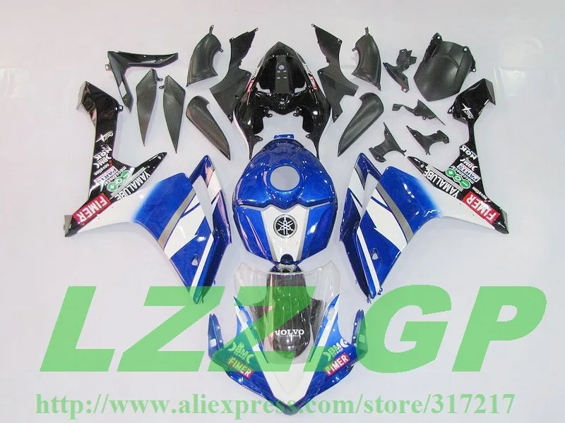 

Injection blue white black fairing kit for Yamaha YZF R1 07 08 YZF-R1 07-08 YZF1000 R1 07 08 YZF R1 2007 2008 fairings #1pmm