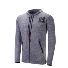 JS1303 Men’s Sports Jacket Fleece Running Jersey Pullover Fitness Yoga Running Sweatshirt HoodiesTraining Top Running Jacket