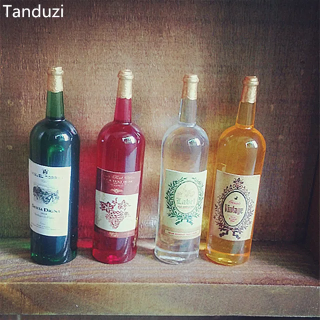 tanduzi 4pcs kawaii 1 12 dollhouse miniature simulation mini wine
