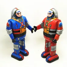 Античный Стиль Оловянные Игрушки Роботы заводные игрушки для домашний декор для детей металл ремесло космический робот