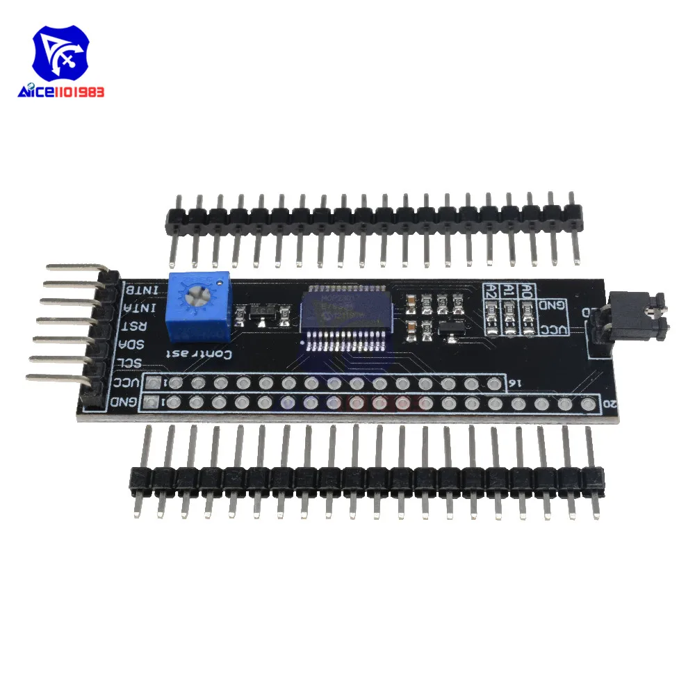 MCP23017 12864 1602 2004 LCD I2C IIC TWI последовательный интерфейс SPI плата адаптера для Arduino