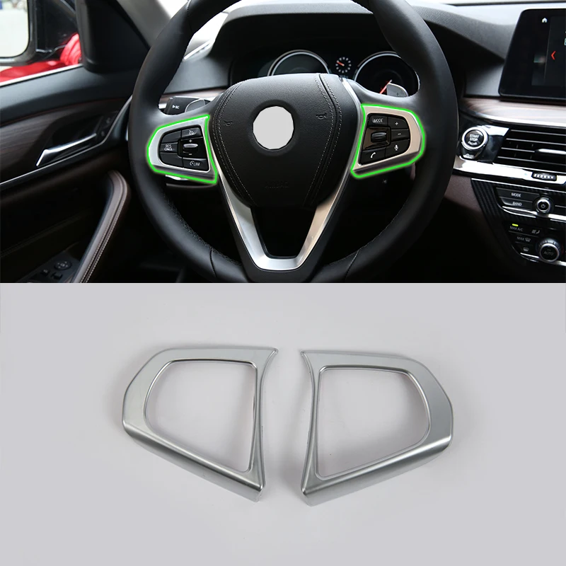 Car Accessories Luxury Version Interior ABS Steering Wheel Cover Decorative Trim For BMW 5 Series 2017 Car-styling | Автомобили и