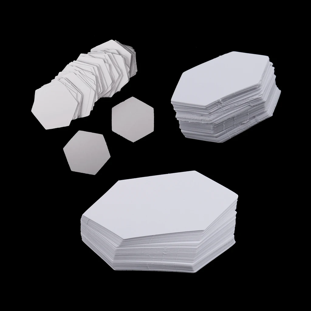 300 Pieces Hexagon Paper Quilting Templates Paper Piecing DIY Patchwork 3 Sizes