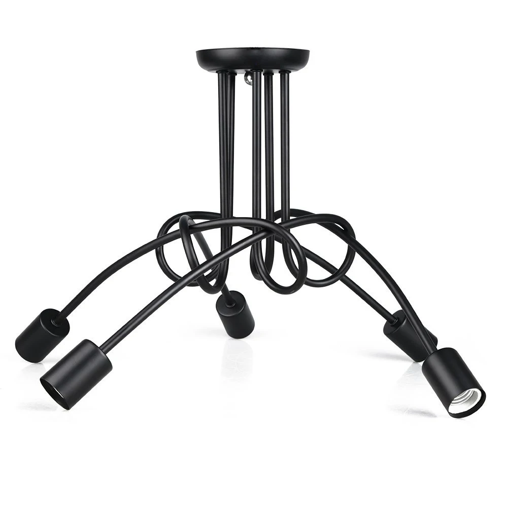 

Wholesales item Vintage Industrial Loft Chandelier Ceiling Lamp With 5 Lights (Black)