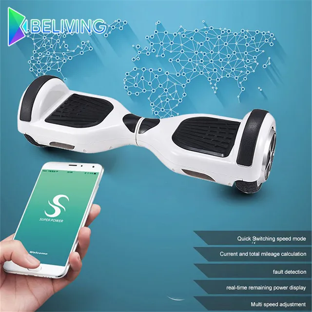 Cheap Self Balance Smart Hoverboard Big Tire Unicycle Electric Scooter Bluetooth Super Power App Control Hover Board US Stock Beliving