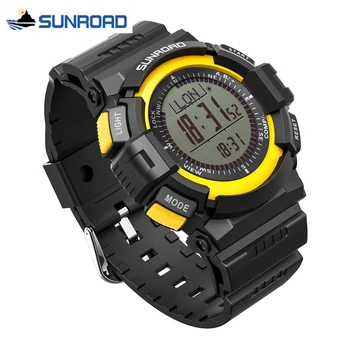 

SUNROAD Mens Sport Watch Digital Altimeter Compass Stopwatch Fishing Barometer Pedometer Sport Clock Men Saat Relogio Masculino