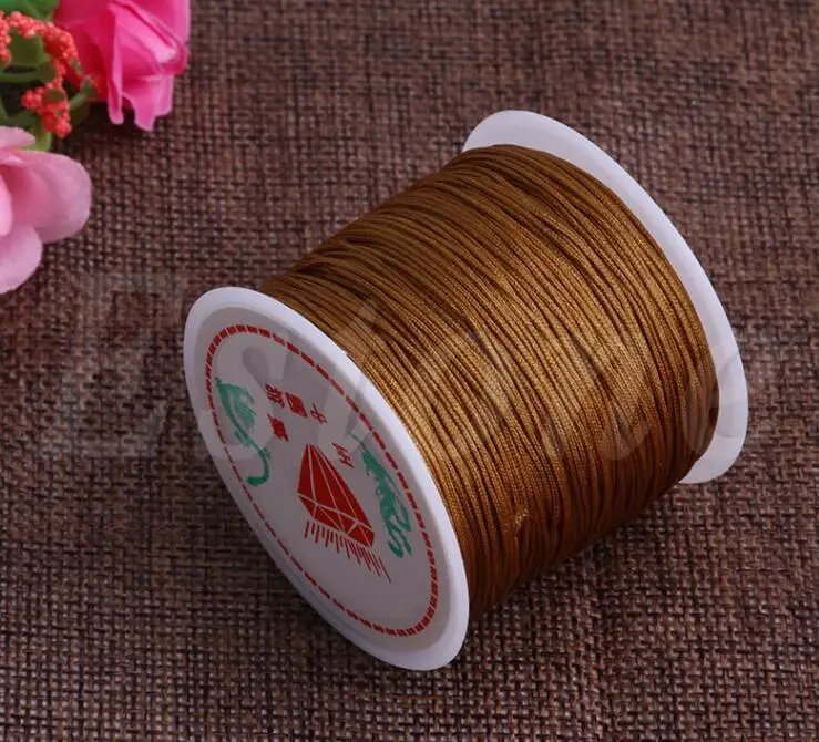 Красивые подарки, 1 рулон, 45 м x 0,8 мм, нейлоновая китайская лента с узлом для браслета макраме, 17 цветов, плетеный шнур, нить - Цвет: as shown