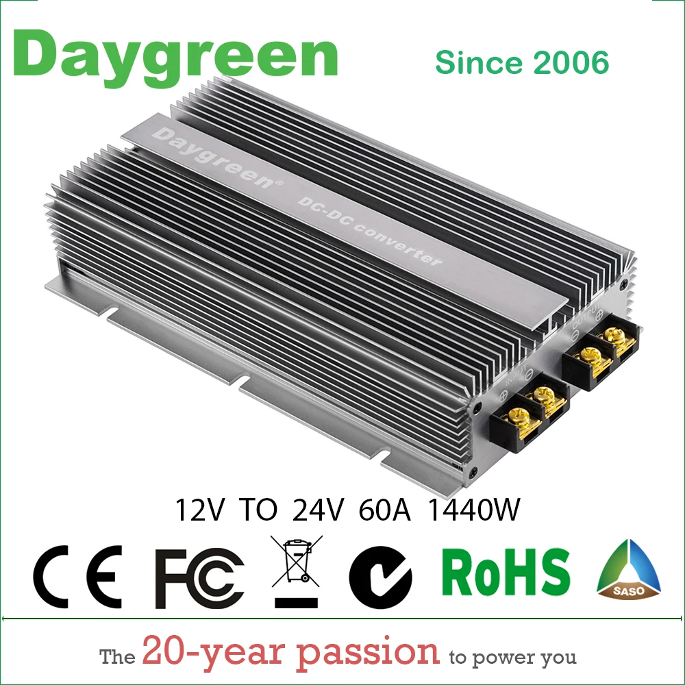 

12V TO 24V 60A STEP UP DC DC CONVERTER 60 AMP 1440 Watt POWER BOOST MODULE 12V DC TO 24V DC 60 AMP VOLTAGE REGULATOR