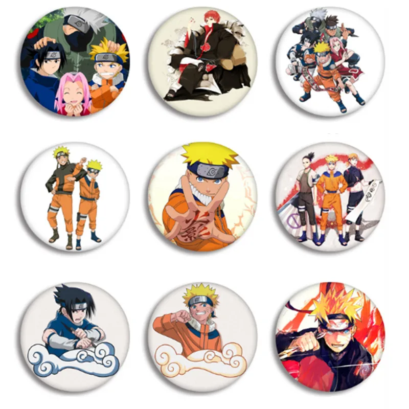 

Naruto Costume badge cosplay Anime Gaara Uchiha Sasuke Uzumaki Naruto costume brooch Plastic prop