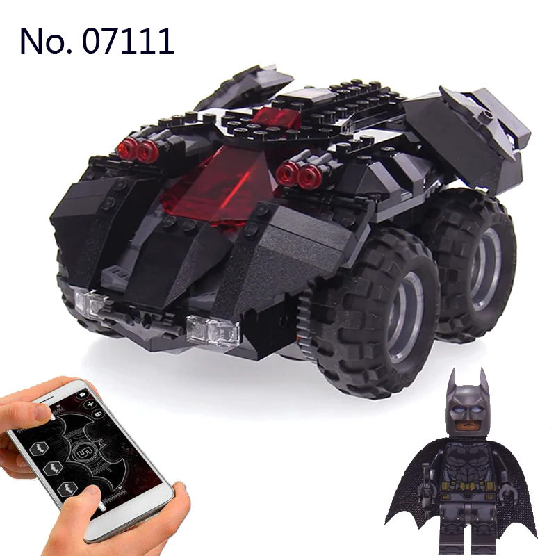 

In Stock App-Controlled Motorized Batmobile 07111 DC Super Heroes Building Blocks Vehicle Car Brick Boy Toy LegoINGlys 76112