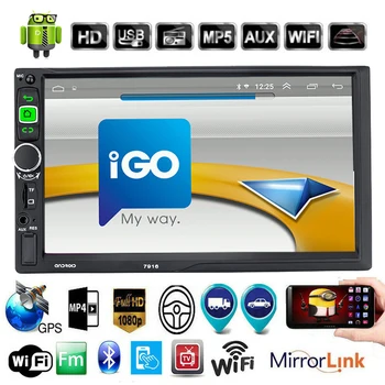 

2Din Android 9.1 Car Multimedia Player Autoradio Universal 7" Touch Screen Car Radio Stereo GPS MP5 Player Rear Camera WiFI BT