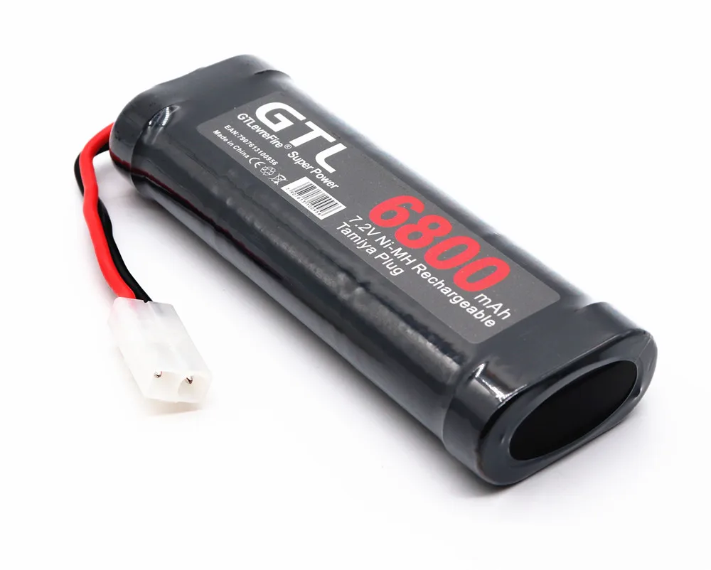 Nueva 7,2 V batera 6800 mAh NiMH Paquete de bateras para RC coche Camin Buggy Barco tanque Ni-MH bateras Gris La cena de