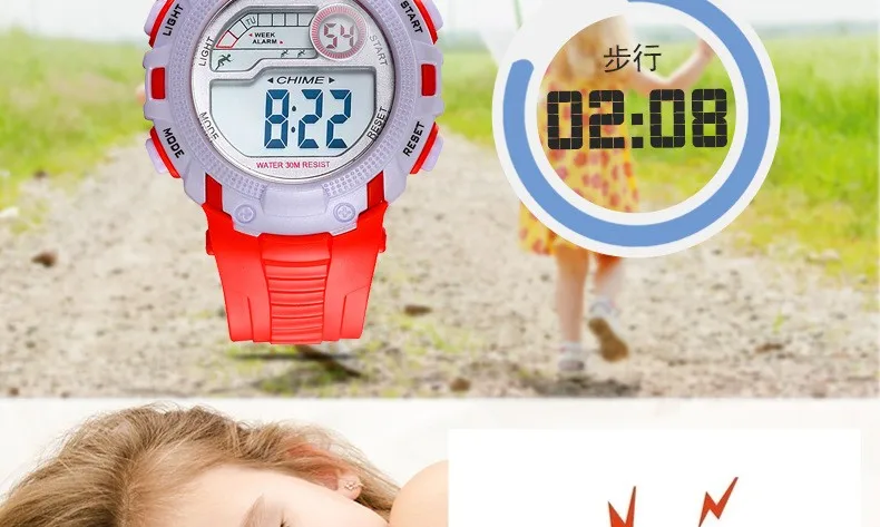 2018 DIRAY наручные часы Дети Водонепроницаемый силиконовые цифровые часы дети мода светодиодный спортивные часы студентов часы Hour Clock ПОДАРОК