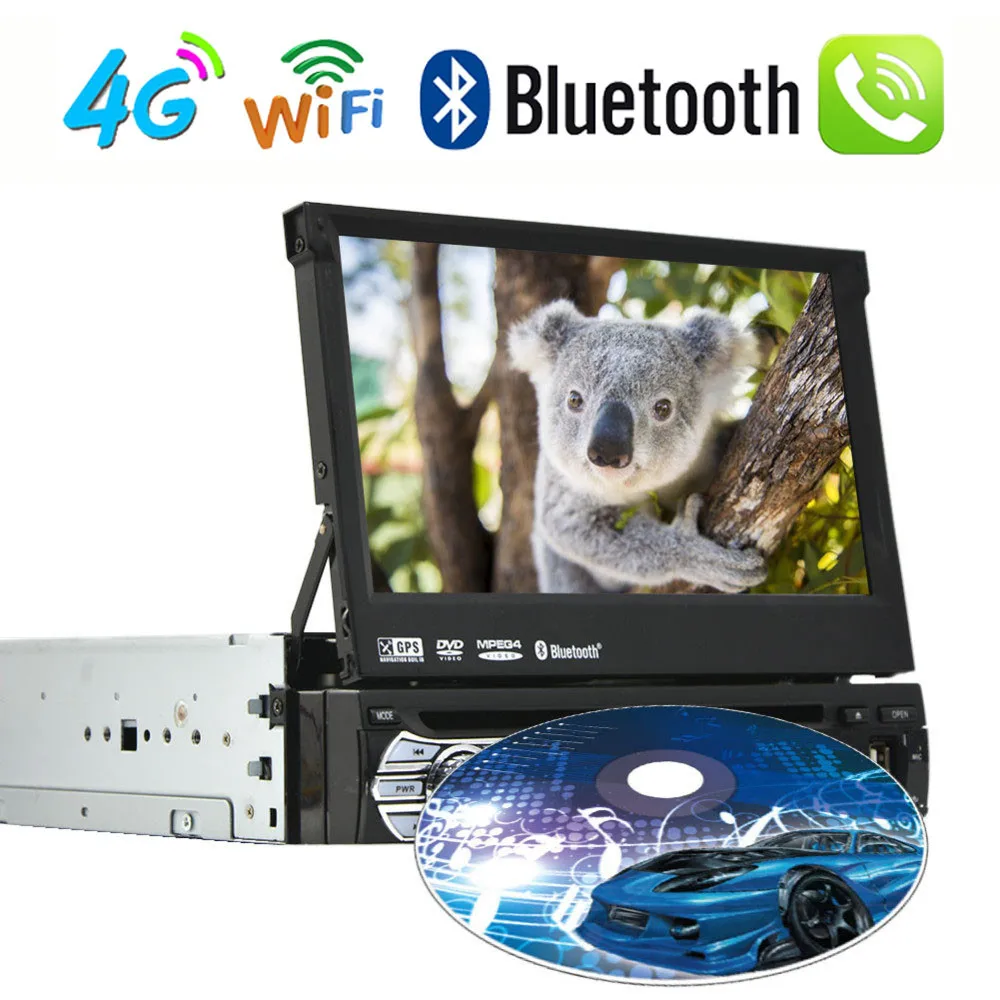 

1din Android 8.1 Quad Core Car DVD Player HD 1024*600 Universal Car Stereo Radio 4G WIFI GPS Navigation Multimedia Player