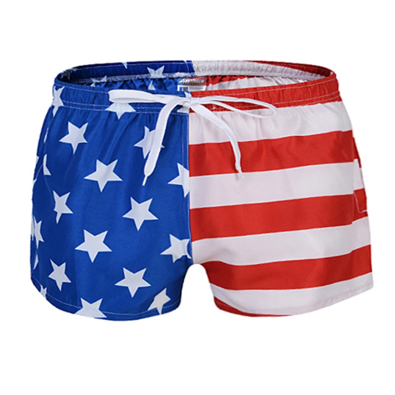 Swimming Trunks Man USA Flag Swimwear Men Sexy Board Shorts Mens Swimsuit Beach Boxer Pants Sunga Swim Shorts Beachwear - Цвет: color