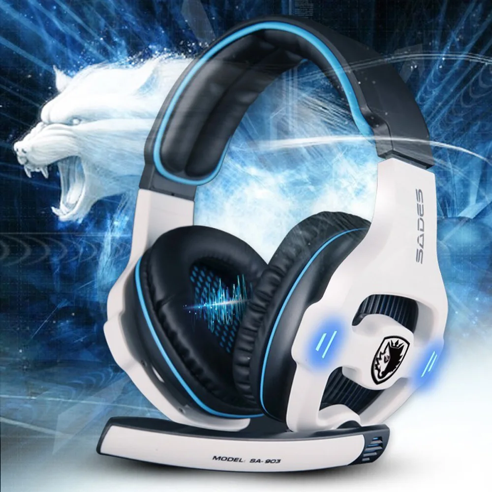 Sades SA-903 71 Surround Sound channel USB Gaming Headset Wired Headphone with Mic Volume Control Noise Cancelling Mic Earphone Sades SA-903 71 Surround Sound channel USB Gaming Headset Wired Headphone with Mic Volume Control Noise Cancelling Mic Earphone