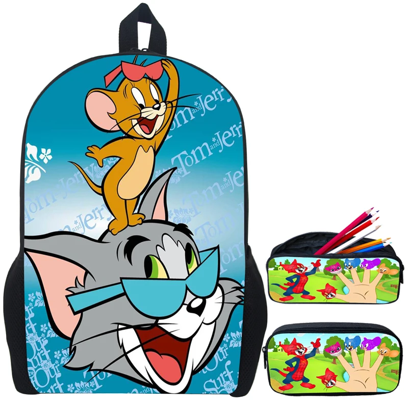 

Trend Cartoon Character Tom and Jerry Children School Bags Boys Cute Bookbags for Kids Mochila Escolar-Various