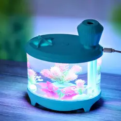 460 мл blue fish увлажняющий диффузор увлажнитель украшение дома USB защищает диффузор увлажнитель Fish Tank Форма