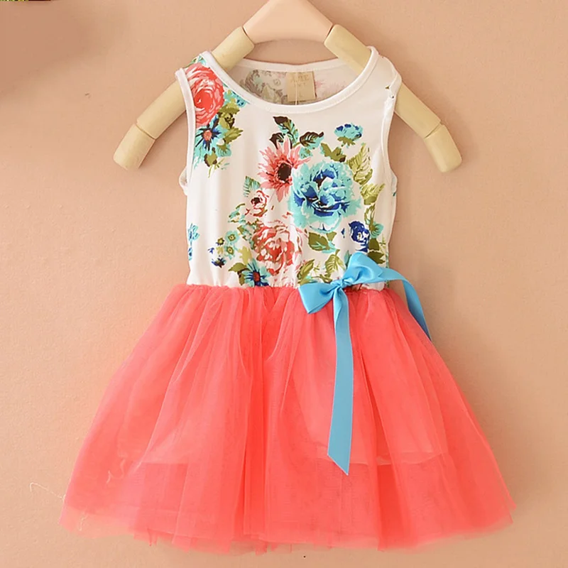 

2017 Summer Dress New Korean Kids Clothes Baby Girl Clothes Ribbon Dress Flower Girl Dresses Ball Gown Princess Girls Dress