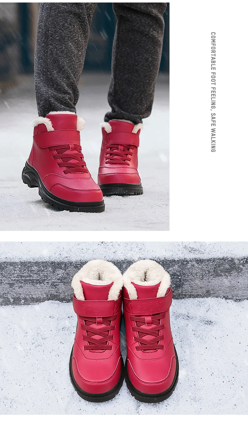 Новинка года; брендовые модные замшевые зимние ботинки; кожаная женская зимняя теплая обувь; плюшевые женские ботинки; водонепроницаемые ботильоны; обувь на плоской подошве; 42