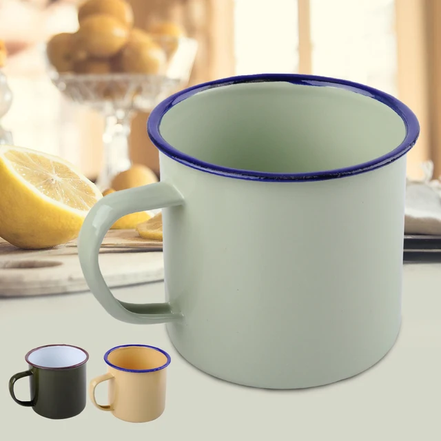 Enamel Mug Cup Enamelware Coffee Mug Handmade Enamel Mug